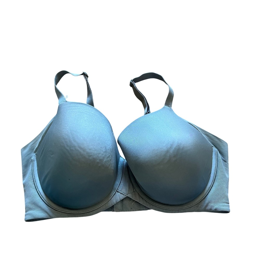 Wacoal Basic Beauty Full Figure Seamless Underwire Bra 853281 Blue Grey 36DD